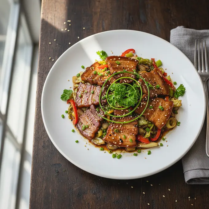 Porc Deux Fois Cuit (Hui Guo Rou) - Recette facile prête en 45 minutes