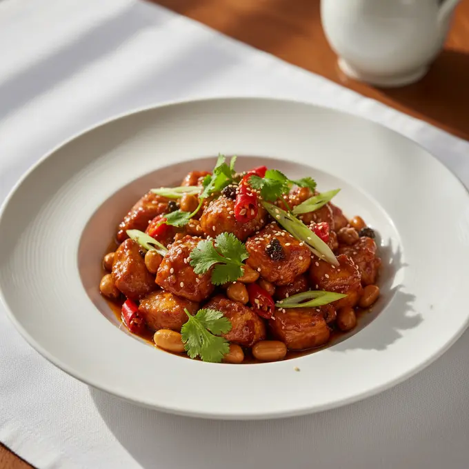 Poulet Kung Pao aux Cacahuètes (Sichuan) - Recette facile prête en 30 minutes