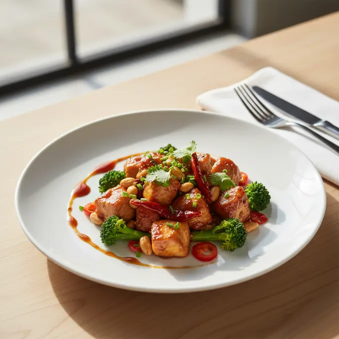 Poulet Kung Pao aux Cacahuètes (Sichuan) - Recette facile prête en 30 minutes