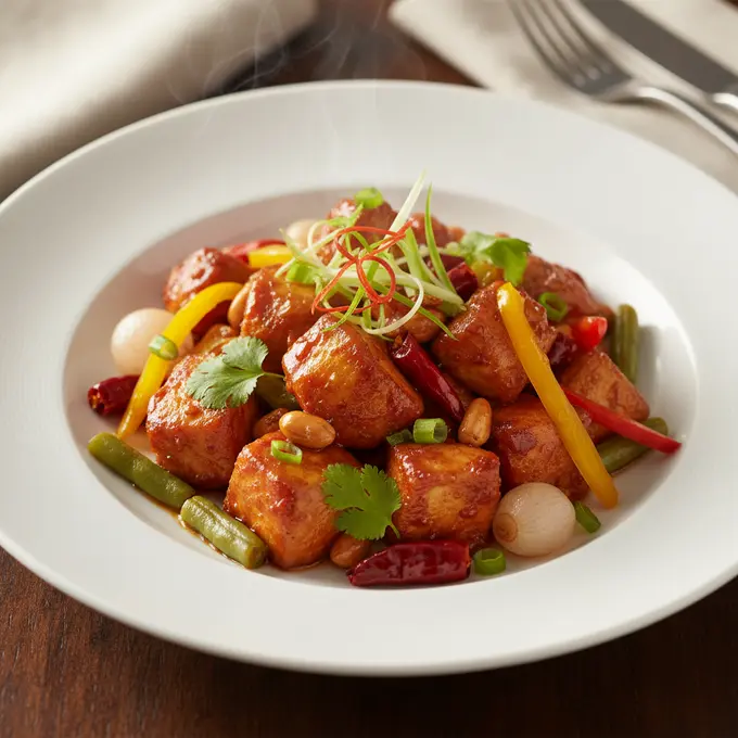 Poulet Kung Pao aux Cacahuètes (Sichuan) - Recette facile prête en 30 minutes