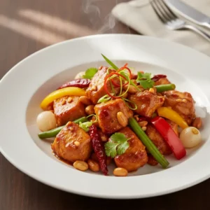 Poulet Kung Pao aux Cacahuètes (Sichuan) - Recette facile prête en 30 minutes