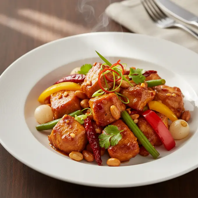 Poulet Kung Pao aux Cacahuètes (Sichuan) - Recette facile prête en 30 minutes
