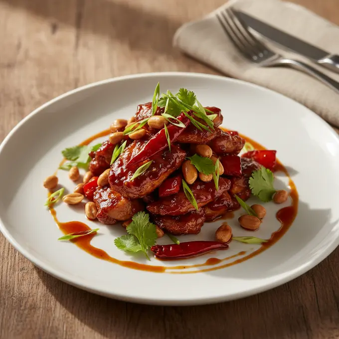 Poulet Kung Pao aux Cacahuètes (Sichuan) - Recette facile prête en 30 minutes