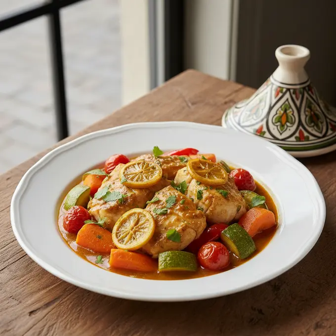 Tagine de Poisson à la Chermoula et Légumes - Recette facile prête en 80 minutes